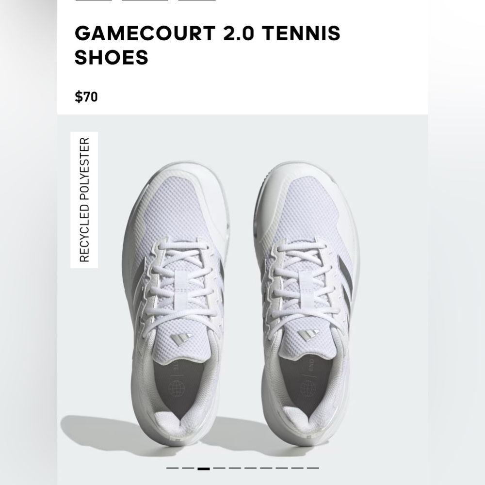 Adidas size 7.5 White Athletic Sneakers🎉host pick🎉